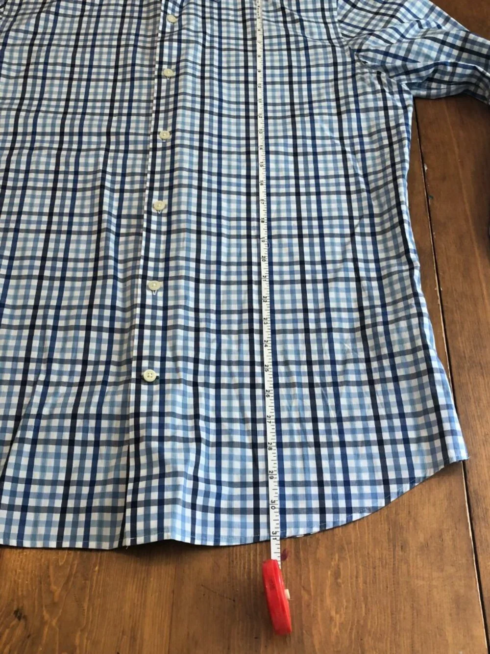 Banana Republic Camden Fit Size Large Plaid 120s Supima Cotton Button Down